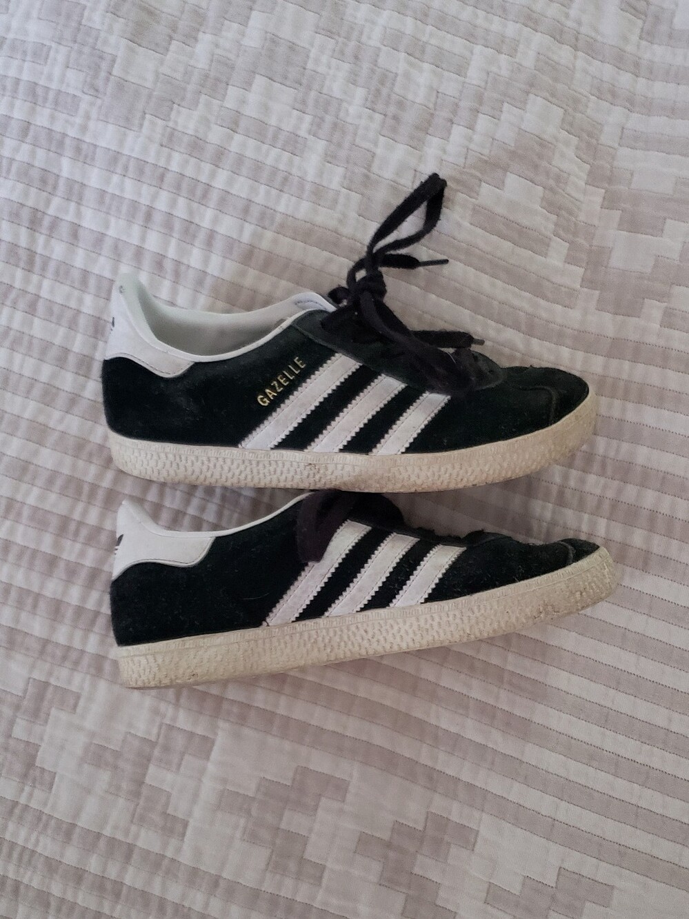 Adidas Gazelle Black Suede Kids Shoes Size 1 Youth Boys Girls